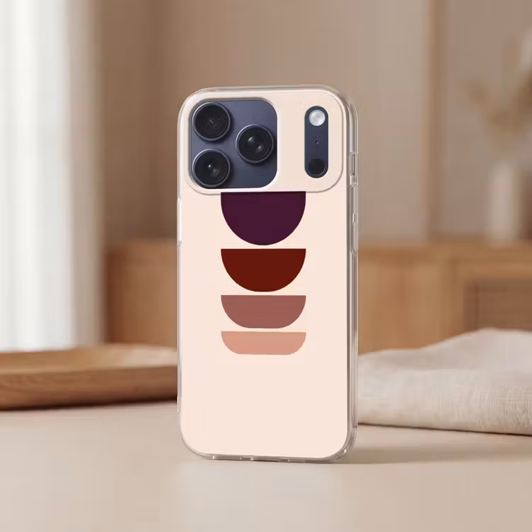 Harmonieus - Symmetrisch - Rood Telefoonhoesje iPhone 17 Pro klein -sfeer2