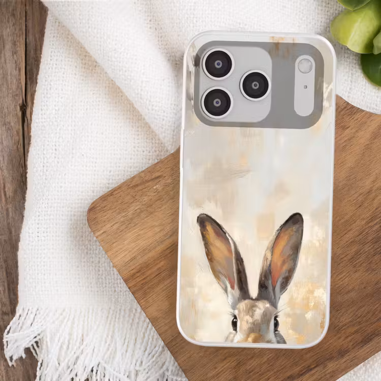 Haas - Oren - Bruin Telefoonhoesje iPhone 17 Pro klein -sfeer1