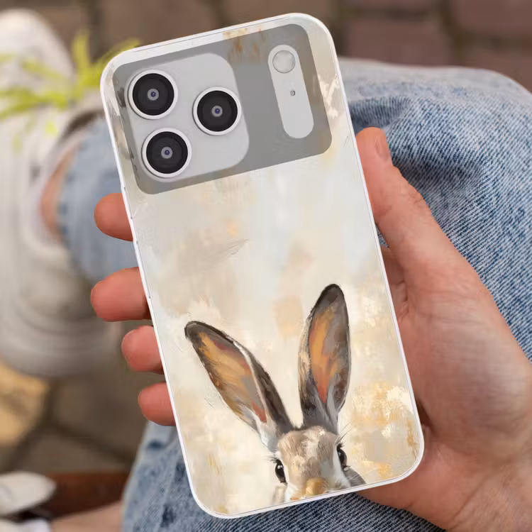 Haas - Oren - Bruin Telefoonhoesje iPhone 17 Pro klein -sfeer2