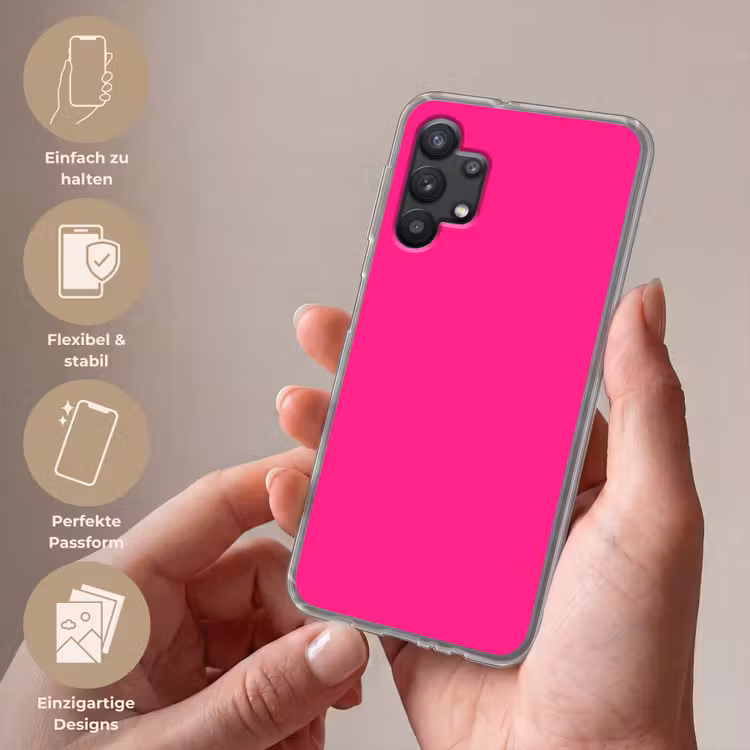 Hot - Fuchsia - Roze Telefoonhoesje Samsung Galaxy A32 5G klein 346 -sfeer3_DE