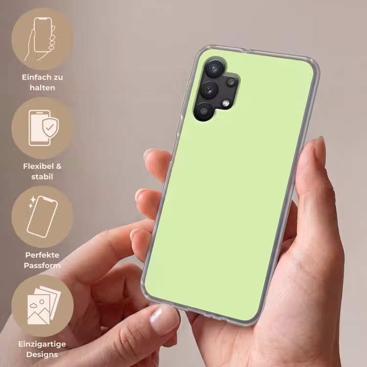 Light - Lime - Groen Telefoonhoesje Samsung Galaxy A32 5G klein 346 -sfeer3_DE