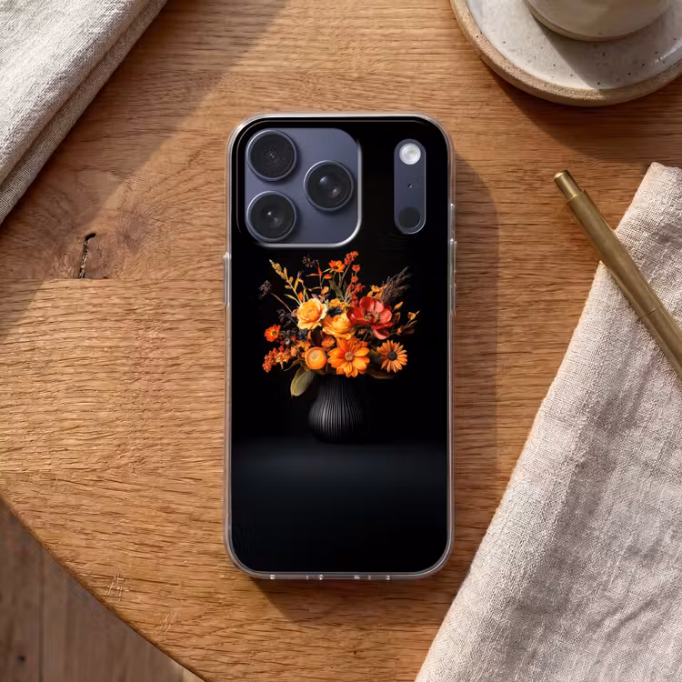 Herfst - Boeket - Oranje Telefoonhoesje iPhone 17 Pro klein -sfeer1