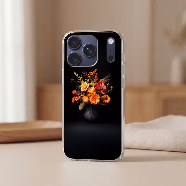 Herfst - Boeket - Oranje Telefoonhoesje iPhone 17 Pro klein -sfeer2