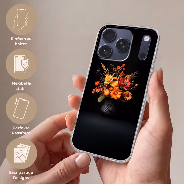 Herfst - Boeket - Oranje Telefoonhoesje iPhone 17 Pro klein -sfeer3_DE