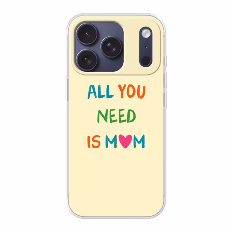 Hartje -  Moeder - Tekst - Kleurrijk Telefoonhoesje iPhone 17 Pro klein -3d
