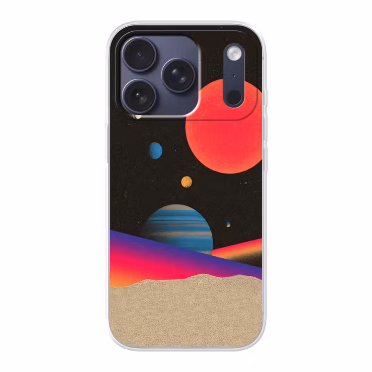 Hemel - Planeten - Felgekleurd Telefoonhoesje iPhone 17 Pro klein -3d