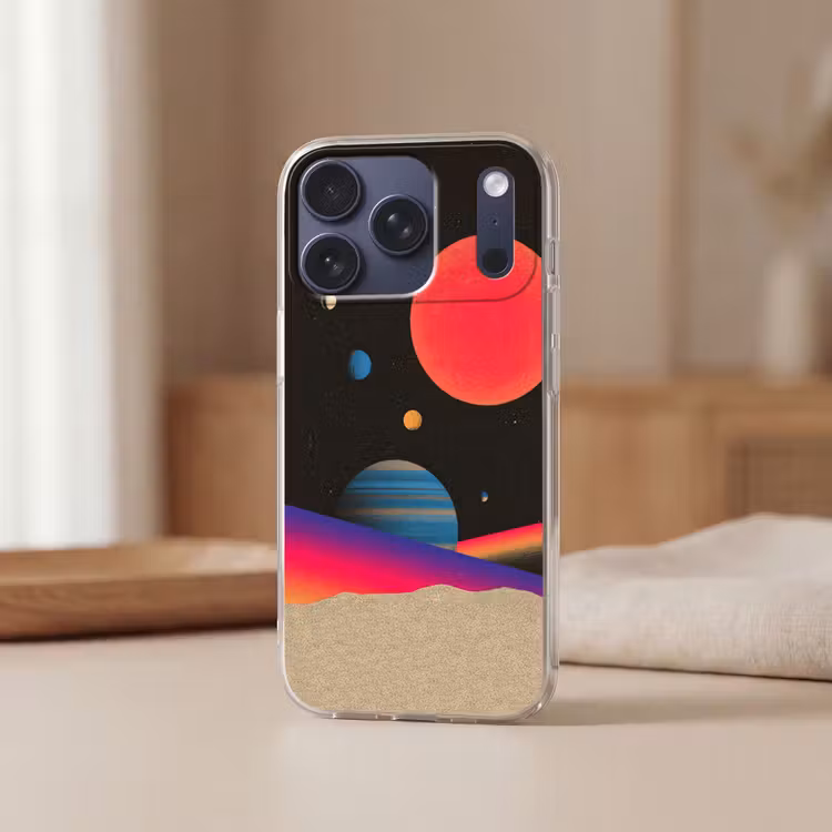 Hemel - Planeten - Felgekleurd Telefoonhoesje iPhone 17 Pro klein -sfeer2