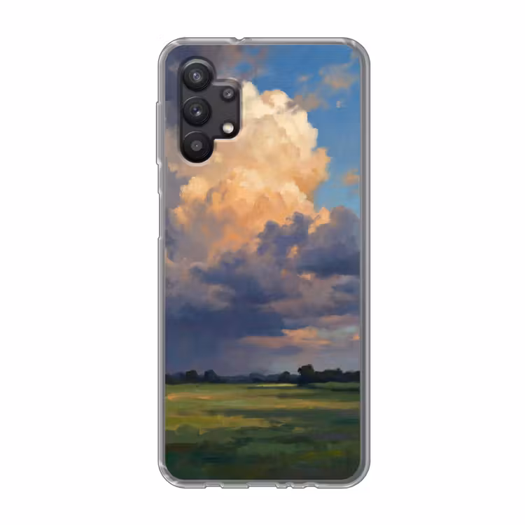Lucht - Wolken - Landschap - Modern - Oranje Telefoonhoesje Samsung Galaxy A32 5G klein -3d
