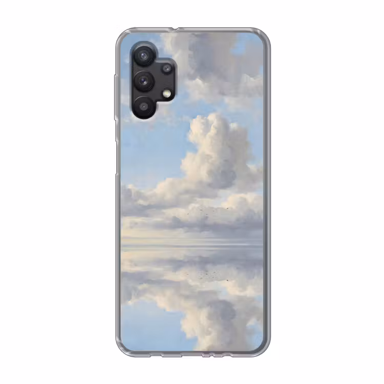Lucht - Wolken - Natuur - Klassiek - Blauw Telefoonhoesje Samsung Galaxy A32 5G klein -3d