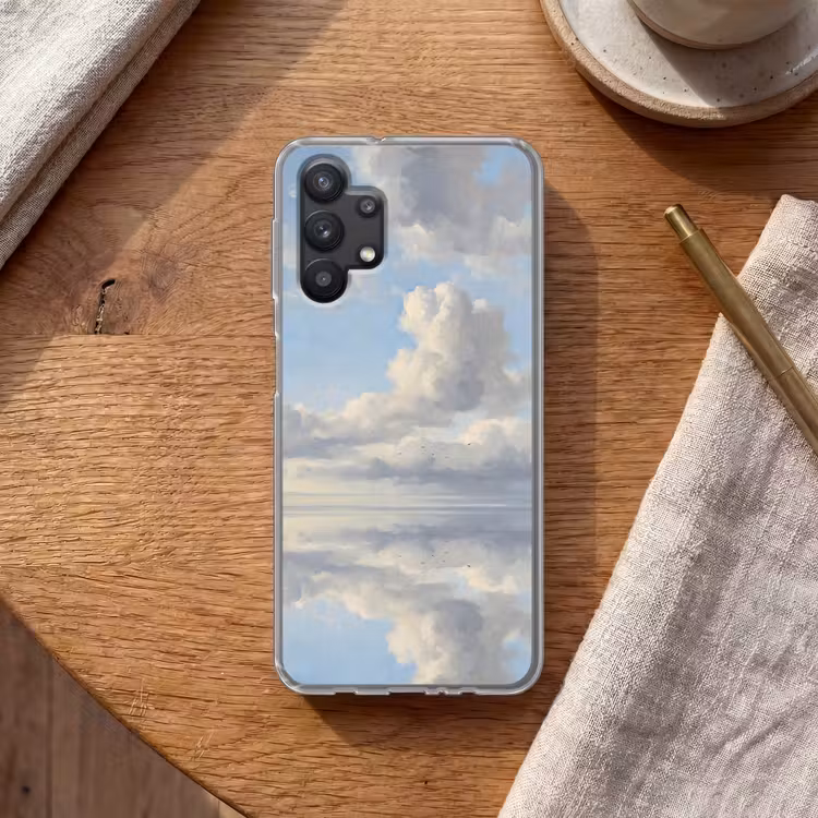 Lucht - Wolken - Natuur - Klassiek - Blauw Telefoonhoesje Samsung Galaxy A32 5G klein -sfeer1