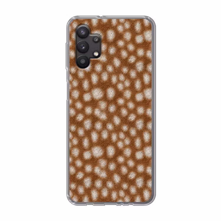Hert - Vacht - Bruin Telefoonhoesje Samsung Galaxy A32 5G klein 346 -3d