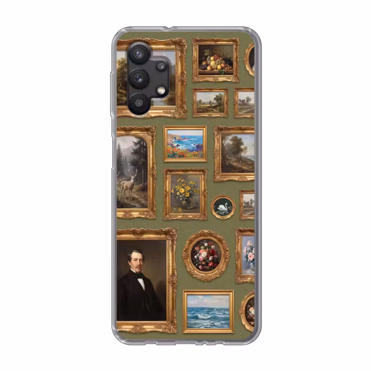 Hert - Bos - Natuur - Klassiek - Dieren Telefoonhoesje Samsung Galaxy A32 5G klein -3d