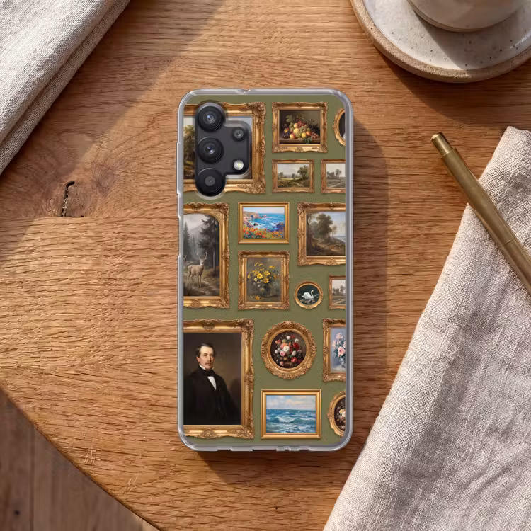 Hert - Bos - Natuur - Klassiek - Dieren Telefoonhoesje Samsung Galaxy A32 5G klein -sfeer1
