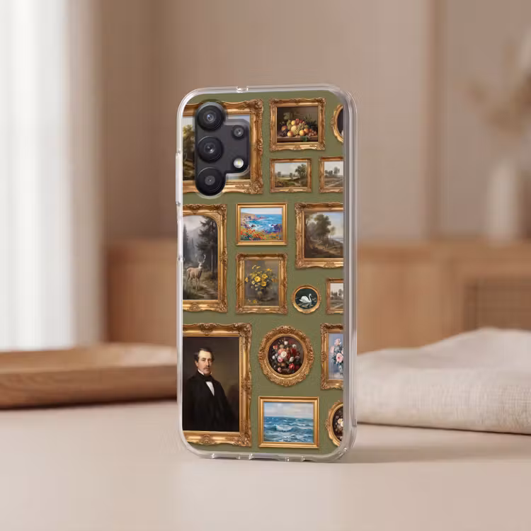 Hert - Bos - Natuur - Klassiek - Dieren Telefoonhoesje Samsung Galaxy A32 5G klein -sfeer2