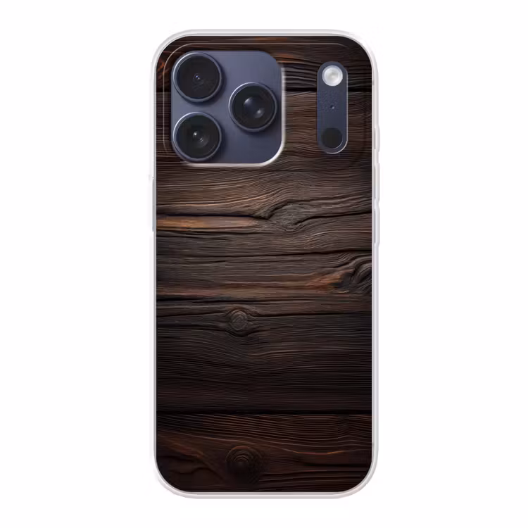 Hout - Grillige nerven Telefoonhoesje iPhone 17 Pro klein -3d