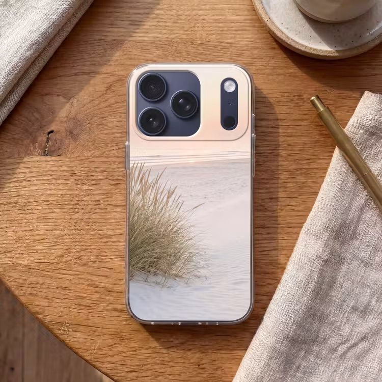 Horizon - Duinlandschap - Zand Telefoonhoesje iPhone 17 Pro klein -sfeer1