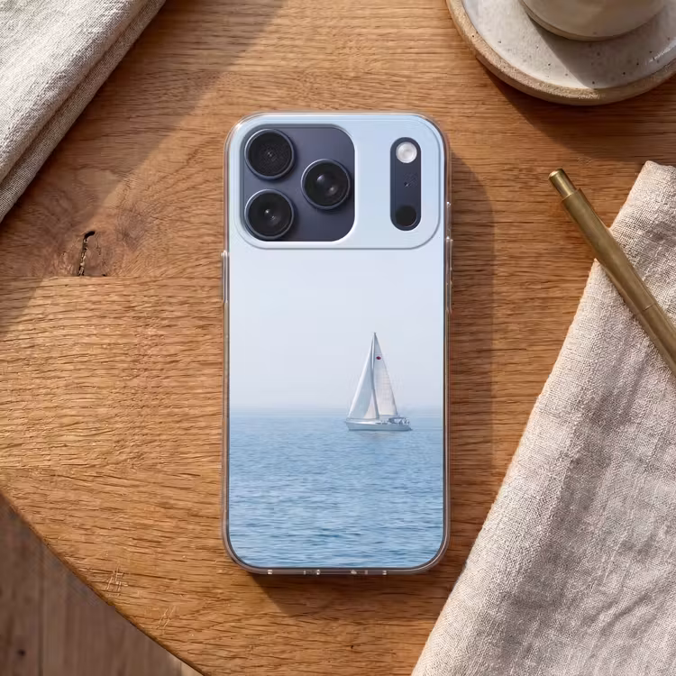 Horizon - Zeilboot - Zee Telefoonhoesje iPhone 17 Pro klein -sfeer1