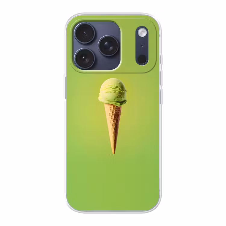 Hoorntje - Schepijs - Groen Telefoonhoesje iPhone 17 Pro klein -3d