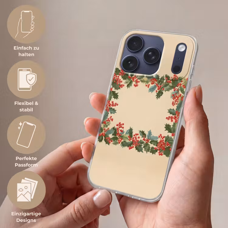 Hulstrand - Bessen - Beige Telefoonhoesje iPhone 17 Pro klein -sfeer3_DE