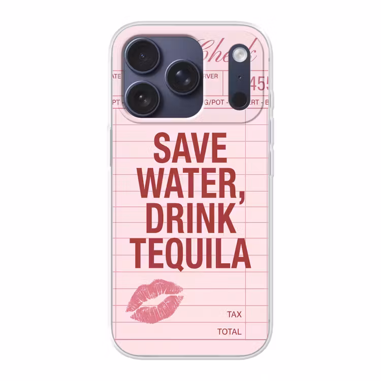 Humor - Drank - Tekst - Roze Telefoonhoesje iPhone 17 Pro klein -3d