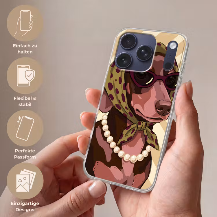 Hond - Zonnebril - Hoofddoek - Dieren - Modern Telefoonhoesje iPhone 17 Pro klein -sfeer3_DE