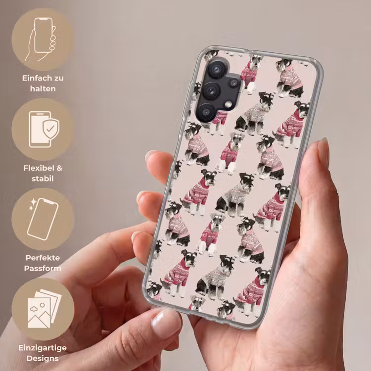Honden - Truien - Rood Telefoonhoesje Samsung Galaxy A32 5G klein 346 -sfeer3_DE