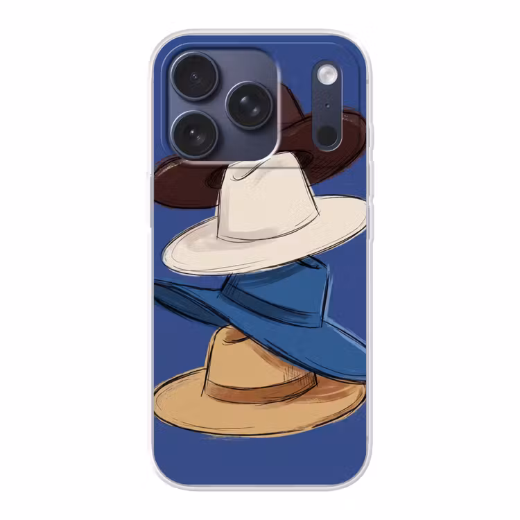 Hoeden - Gestapeld - Mode - Kleurrijk - Illustratie Telefoonhoesje iPhone 17 Pro klein -3d