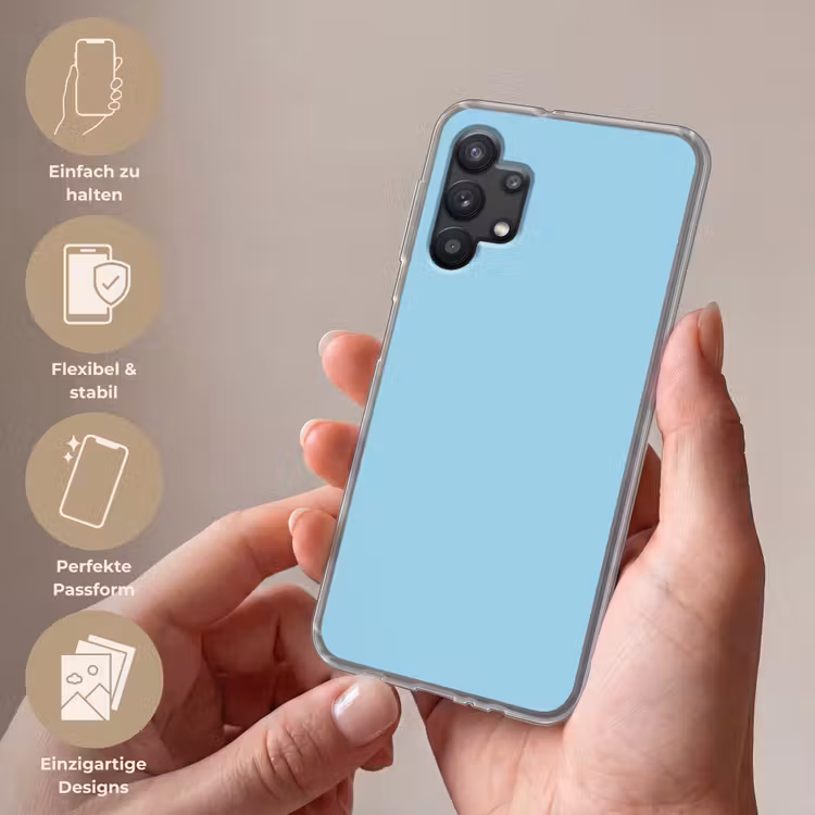 Ice - Blue - Blauw Telefoonhoesje Samsung Galaxy A32 5G klein 346 -sfeer3_DE
