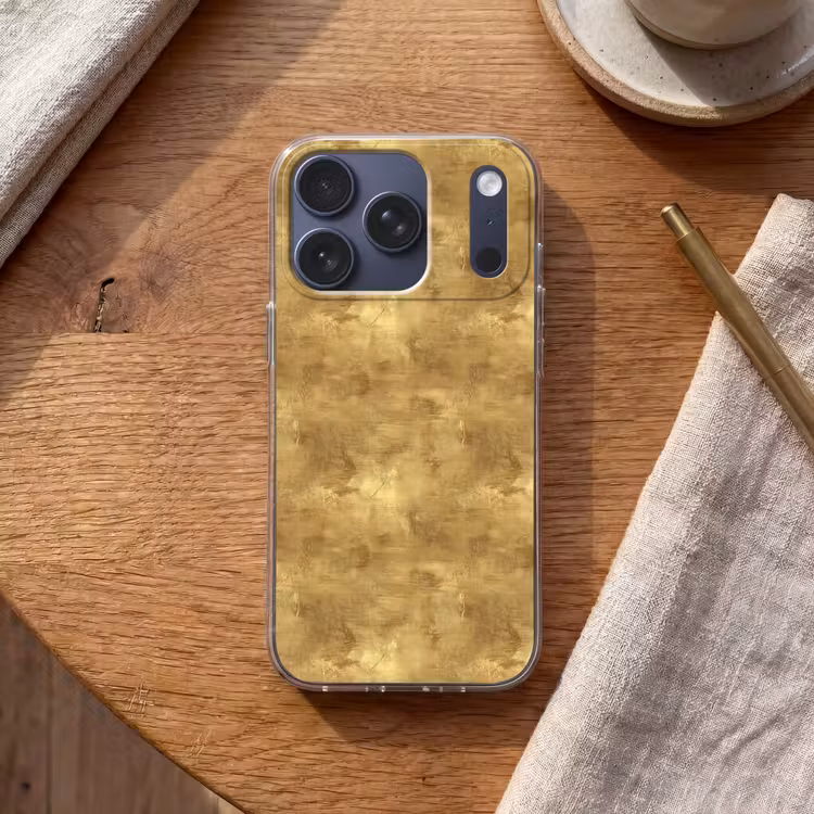 Industrieel - Textuur - Goud Telefoonhoesje iPhone 17 Pro klein 878 -sfeer1
