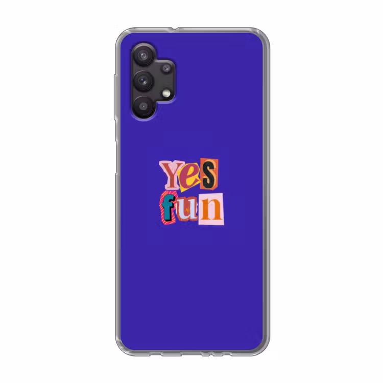 Yes fun - Kleurrijk - Collage-stijl Telefoonhoesje Samsung Galaxy A32 5G klein -3d