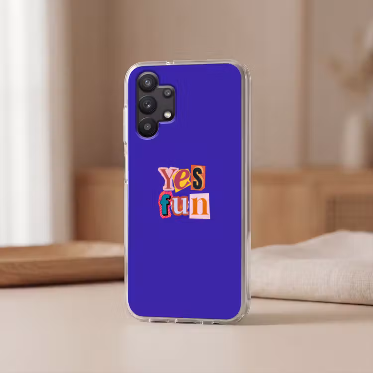 Yes fun - Kleurrijk - Collage-stijl Telefoonhoesje Samsung Galaxy A32 5G klein -sfeer2