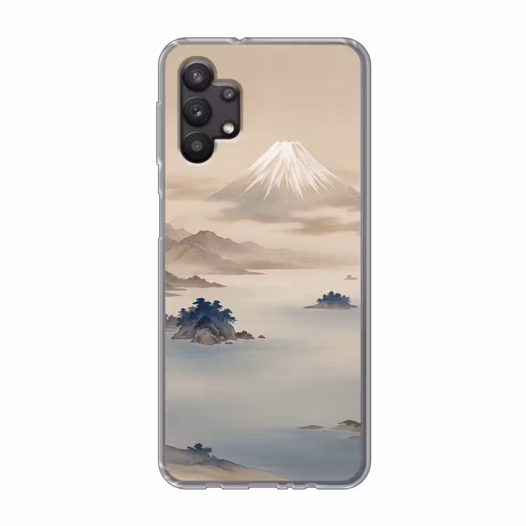 Japans - Landschap - Beige Telefoonhoesje Samsung Galaxy A32 5G klein -3d