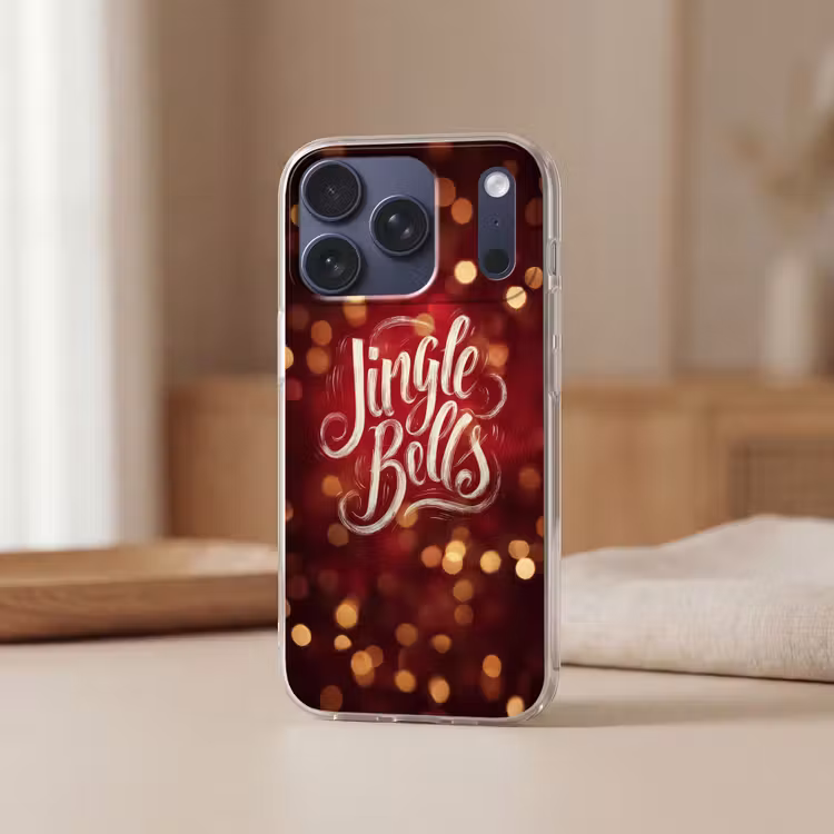 Jingle - Bells - Kerst - Rood Telefoonhoesje iPhone 17 Pro klein -sfeer2