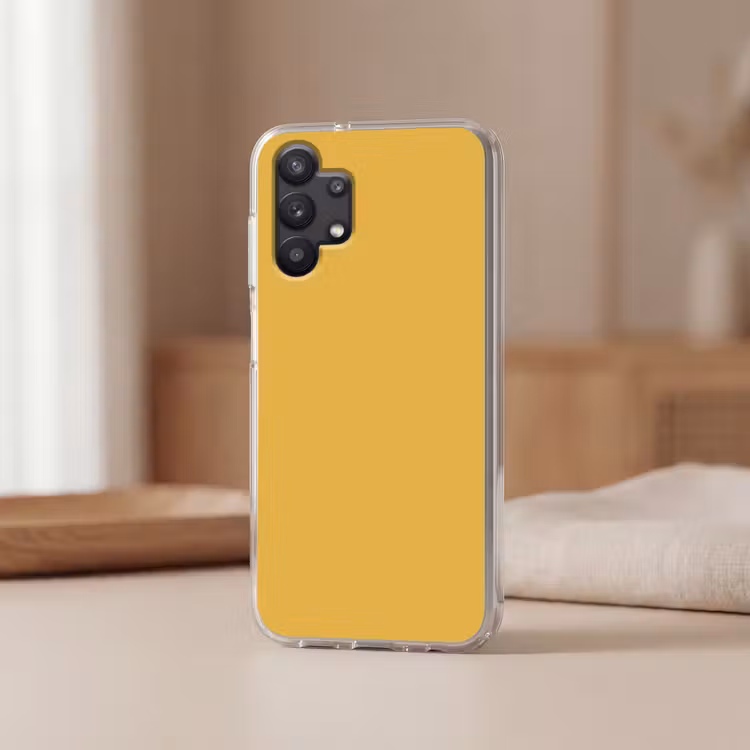 Joyful - Mustard - Geel Telefoonhoesje Samsung Galaxy A32 5G klein 346 -sfeer2