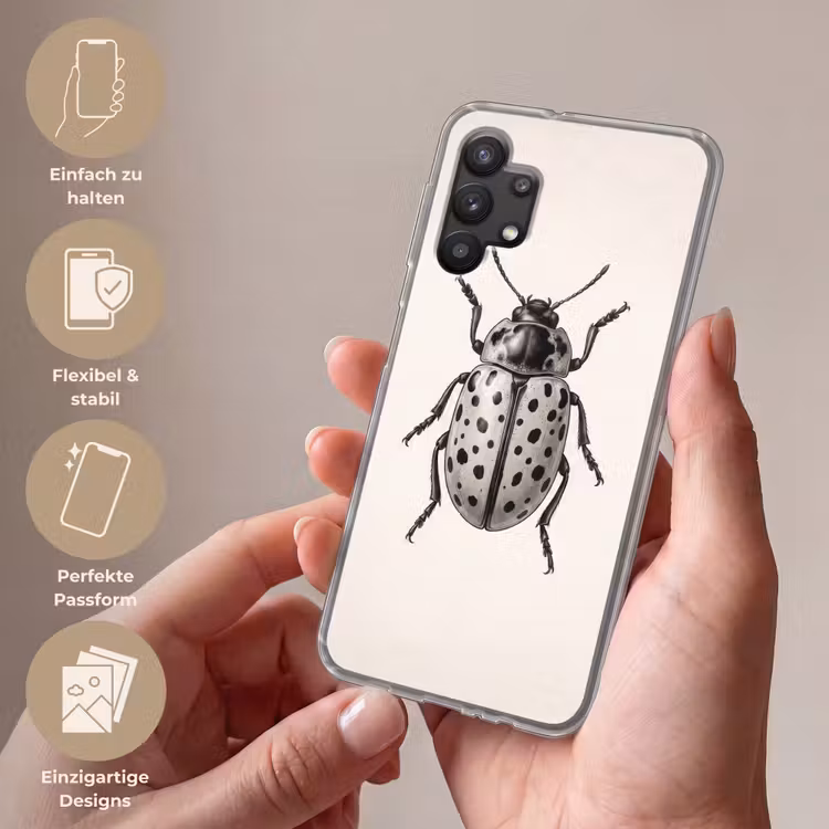 Kever - Insect - Vintage Telefoonhoesje Samsung Galaxy A32 5G klein -sfeer3_DE