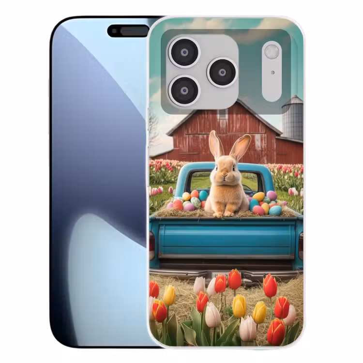 Konijn - Boerderij - Eieren Telefoonhoesje iPhone 17 Pro klein -3d