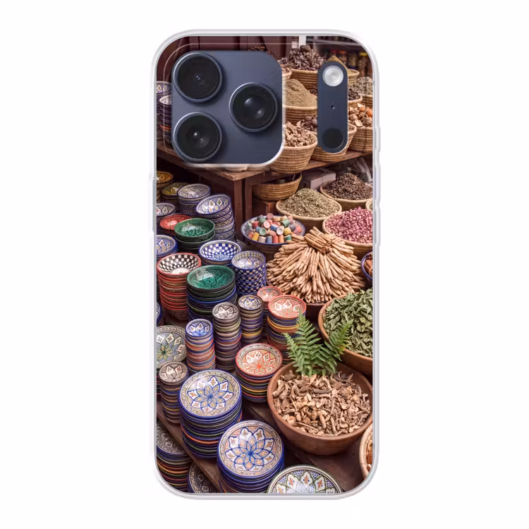 Handyhülle - Keramik – Orientalisch – Farbenfroh - Aardewerk - Oosters - Kleurrijk Telefoonhoesje iPhone 17 Pro klein