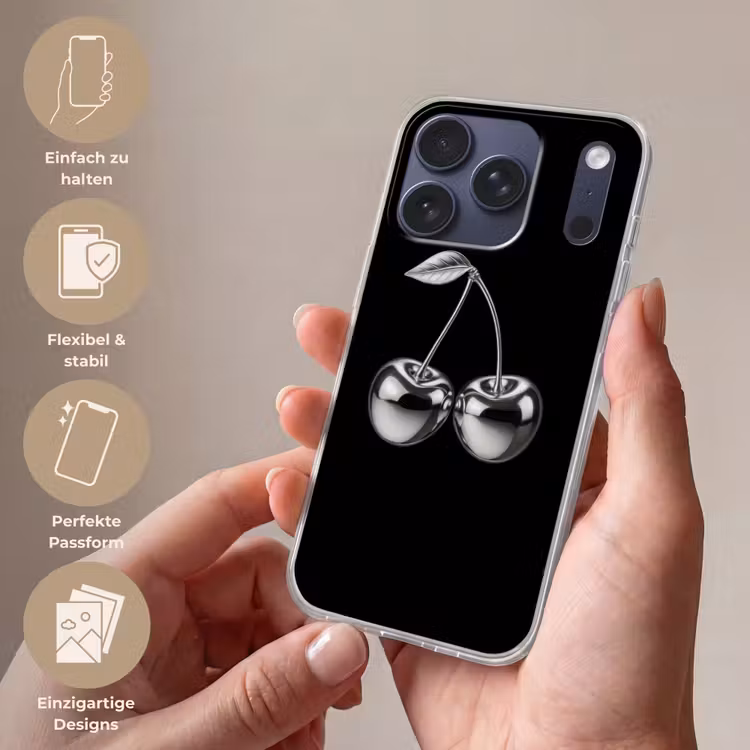 Kers - Luxueus - Metallic Telefoonhoesje iPhone 17 Pro klein -sfeer3_DE