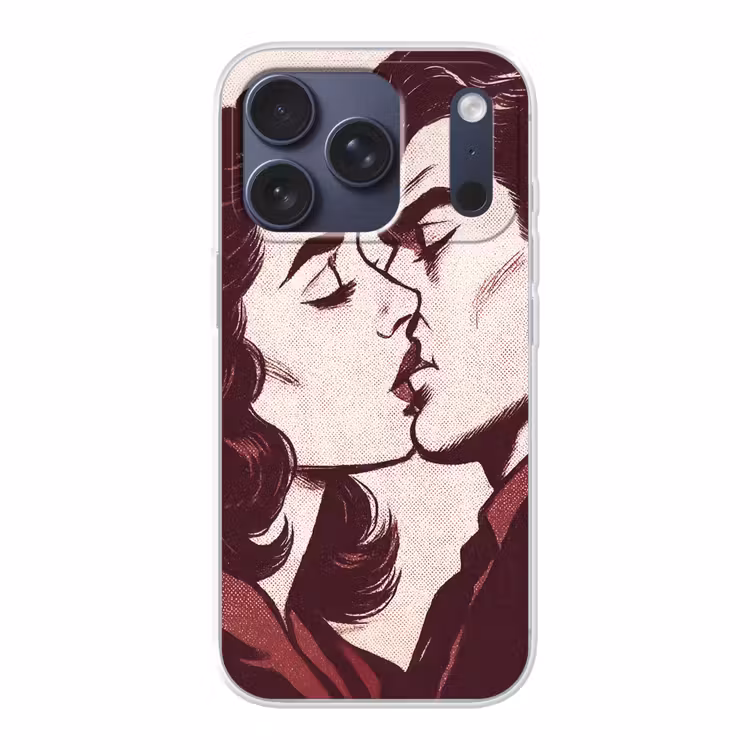 Kussen - Personen - Retro - Bordeaux Telefoonhoesje iPhone 17 Pro klein -3d