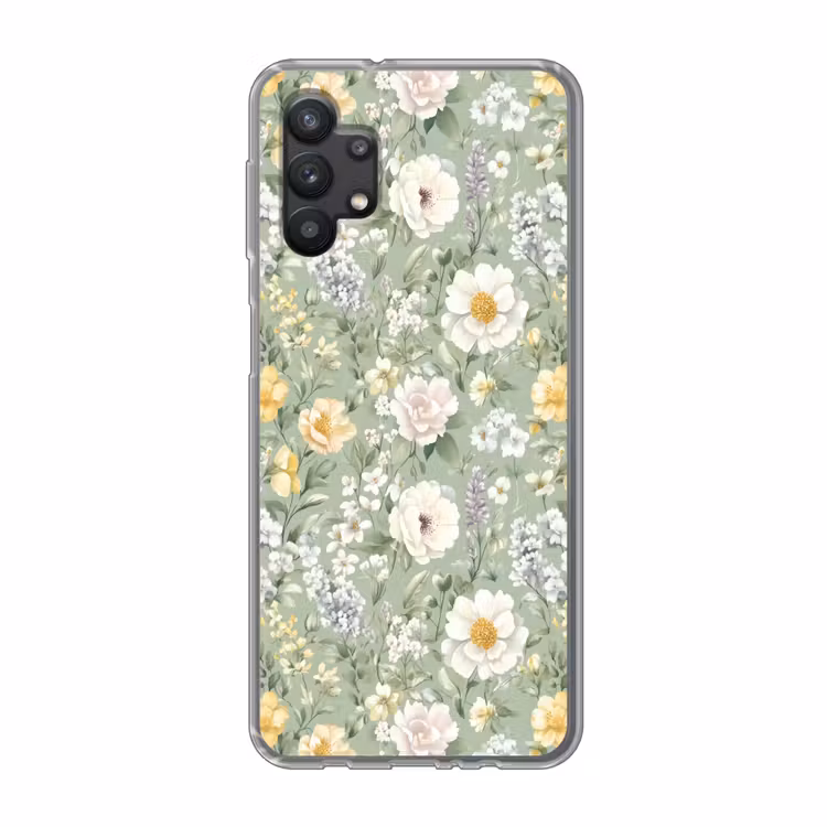 Klassiek - Bloemenpatroon - Kleurrijk Telefoonhoesje Samsung Galaxy A32 5G klein 346 -3d