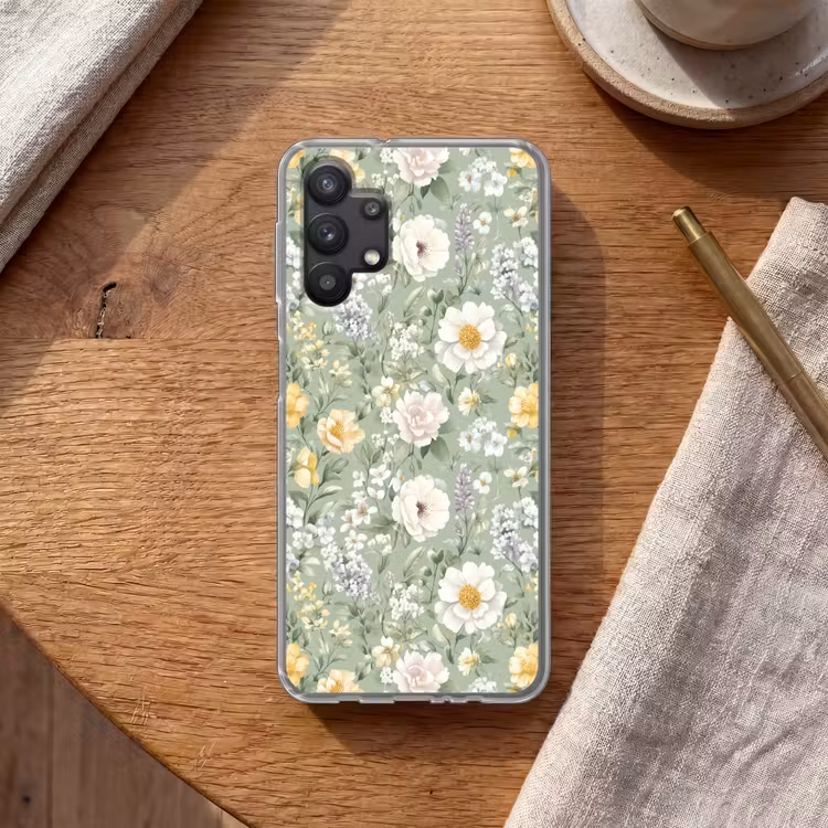 Klassiek - Bloemenpatroon - Kleurrijk Telefoonhoesje Samsung Galaxy A32 5G klein 346 -sfeer1