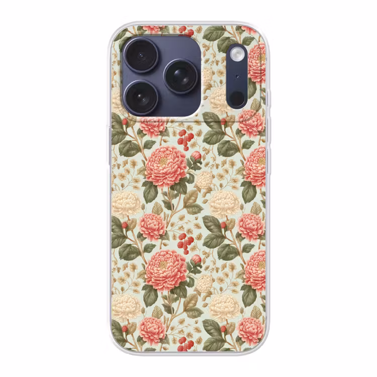 Klassiek - Botanisch - Veelkleurig Telefoonhoesje iPhone 17 Pro klein 878 -3d