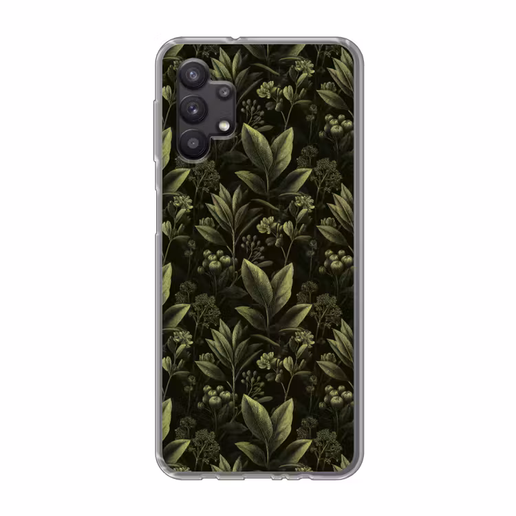 Klassiek - Donker - Botanisch - Planten Telefoonhoesje Samsung Galaxy A32 5G klein 346 -3d