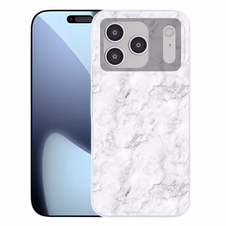 Klassiek - Marmer - Aders - Grijs Telefoonhoesje iPhone 17 Pro klein 878 -3d