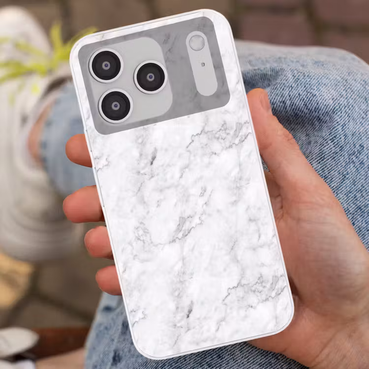Klassiek - Marmer - Aders - Grijs Telefoonhoesje iPhone 17 Pro klein 878 -sfeer2