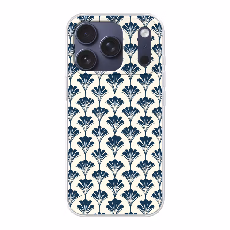 Klassiek - Motief - Blauw Telefoonhoesje iPhone 17 Pro klein 878 -3d