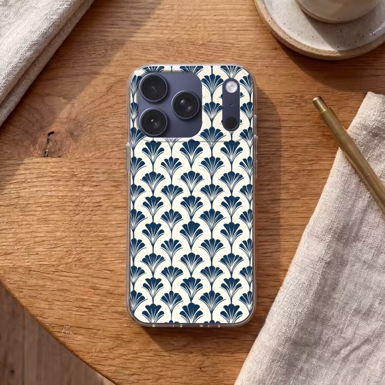 Klassiek - Motief - Blauw Telefoonhoesje iPhone 17 Pro klein 878 -sfeer1