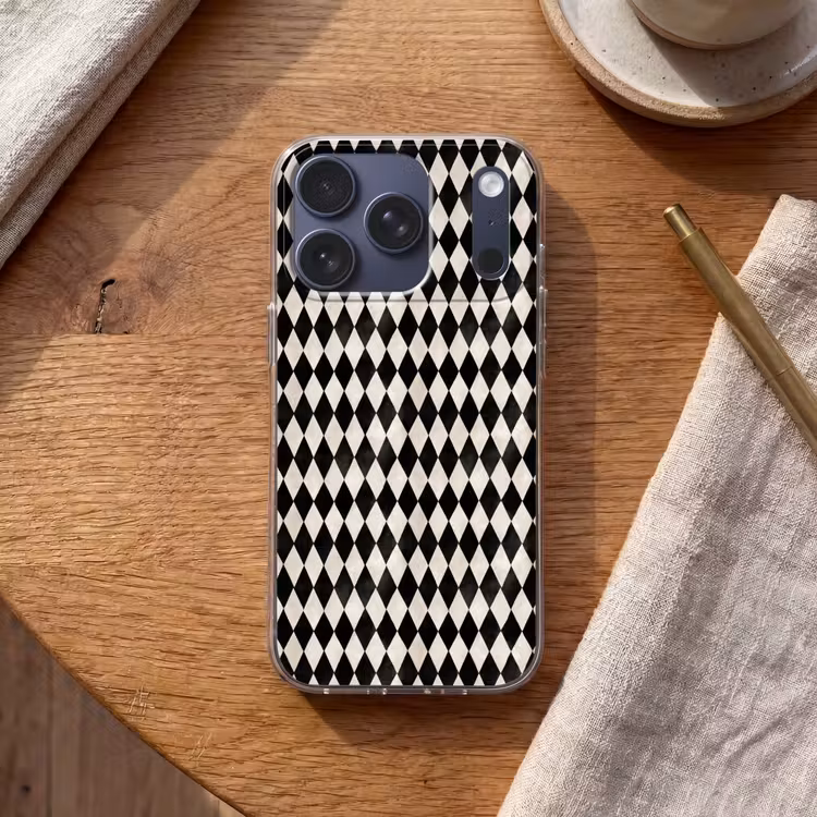 Klassiek - Patroon - Zwart Telefoonhoesje iPhone 17 Pro klein 878 -sfeer1