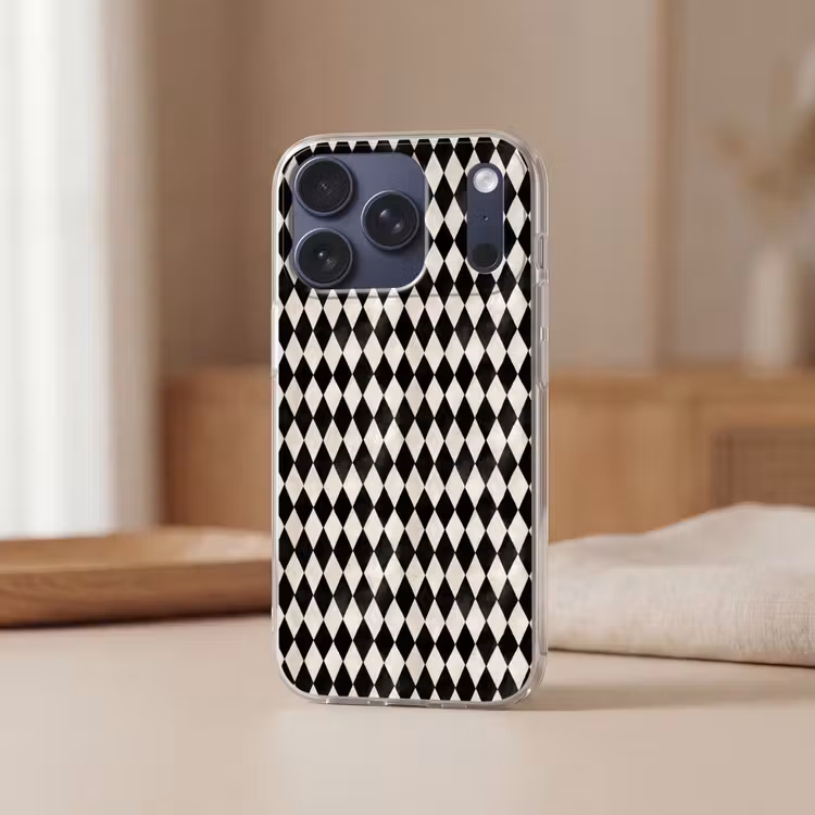 Klassiek - Patroon - Zwart Telefoonhoesje iPhone 17 Pro klein 878 -sfeer2