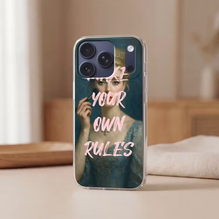 Klassiek - Sierlijk - Roze Telefoonhoesje iPhone 17 Pro klein -sfeer2